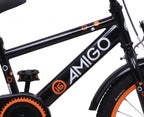 Amigo Sports 16 inch 25,4 cm jongens terugtraprem zwart
