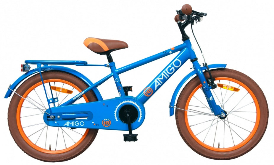 sports 18 inch 26 cm jongens terugtraprem blauw