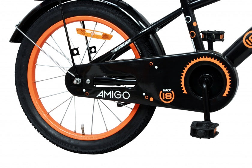 sports 18 inch 26 cm jongens terugtraprem zwart