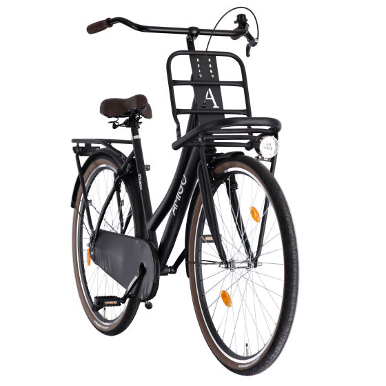 Amigo Sturdy 28 Inch 53 cm Dames Terugtraprem Matzwart