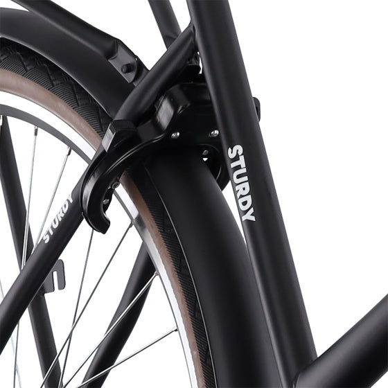 Amigo Sturdy 28 Inch 53 cm Dames Terugtraprem Matzwart