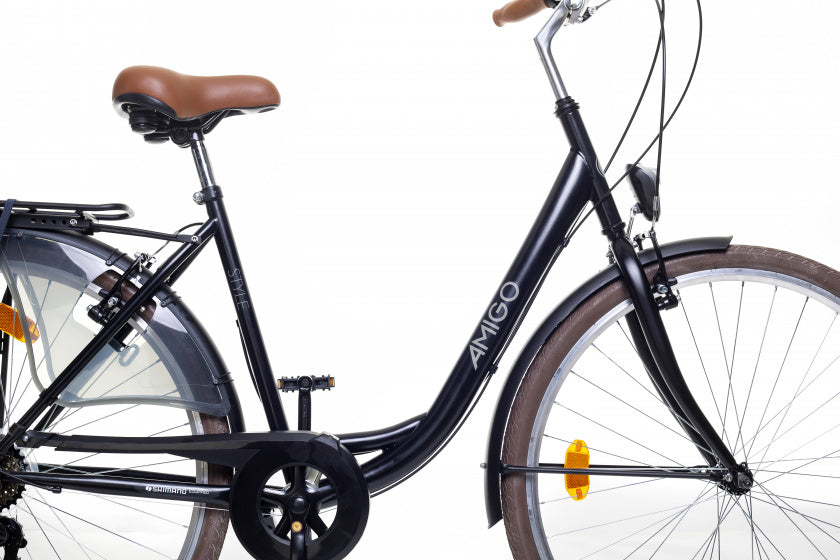 Amigo Style 28 Inch 50 cm Dames 6V V-Brakes Zwart
