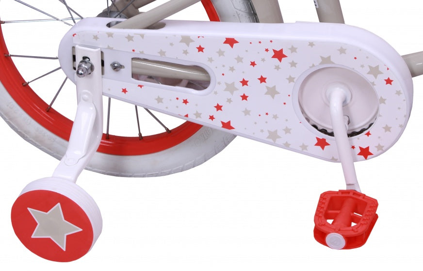 Amigo Superstar 16 inch 22 cm meisjes terugtraprem crème