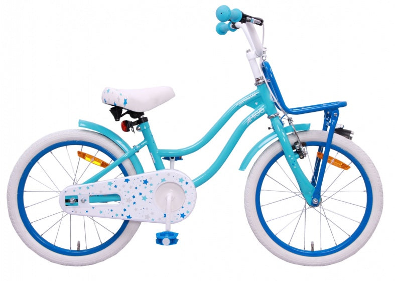 Amigo Superstar 18 Inch 24 cm Meisjes Terugtraprem Lichtblauw