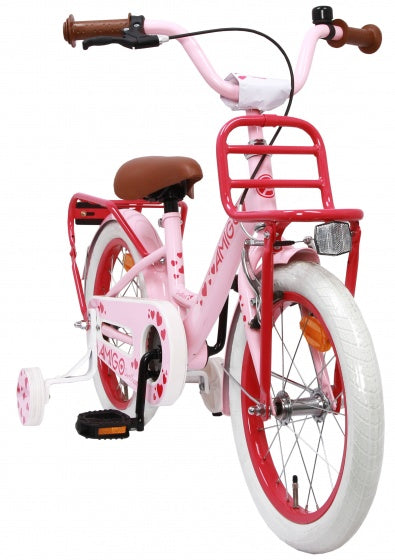 sweetheart 16 inch 22 cm meisjes terugtraprem roze