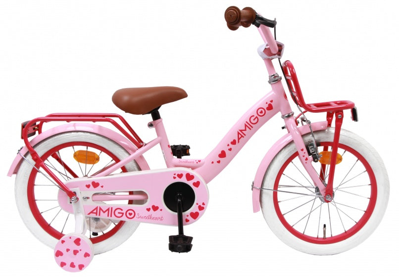 sweetheart 16 inch 22 cm meisjes terugtraprem roze