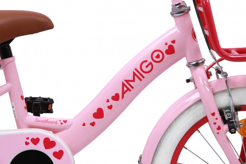 sweetheart 16 inch 22 cm meisjes terugtraprem roze