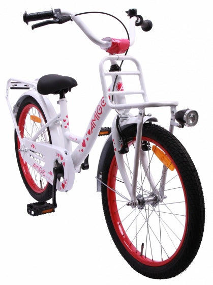 sweetheart 18 inch 24 cm meisjes terugtraprem wit