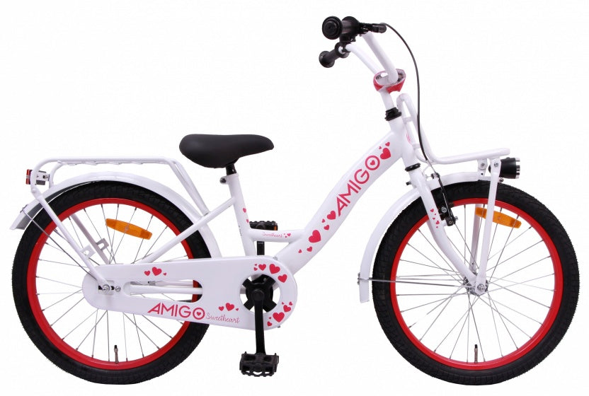 sweetheart 18 inch 24 cm meisjes terugtraprem wit