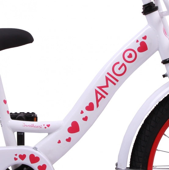 sweetheart 20 inch 29 cm meisjes terugtraprem wit