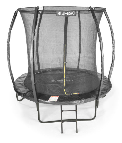 trampoline Basic met veiligheidsnet en ladder 244 cm zwart