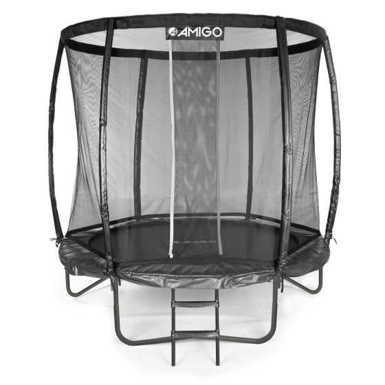 trampoline Deluxe met veiligheidsnet 244 cm zwart