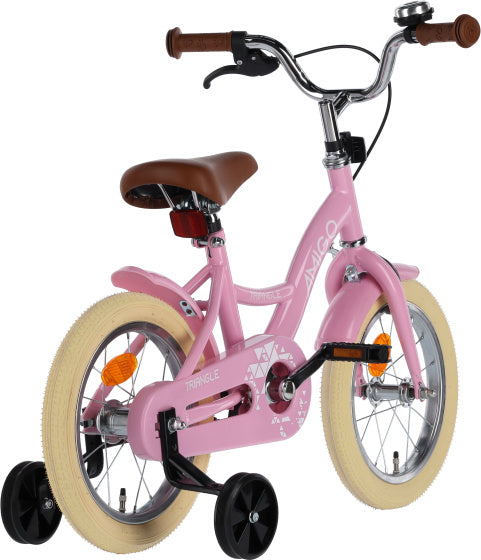 Amigo Triangle 14 Inch 23 cm Meisjes Terugtraprem Roze