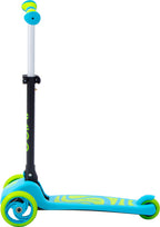 Amigo Twister opvouwbare 3-wiel kinderstep met voetrem blauw/lime