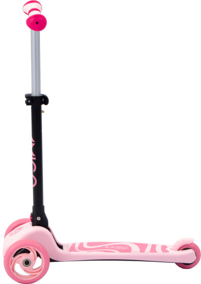 Amigo Twister opvouwbare 3-wiel kinderstep met voetrem roze