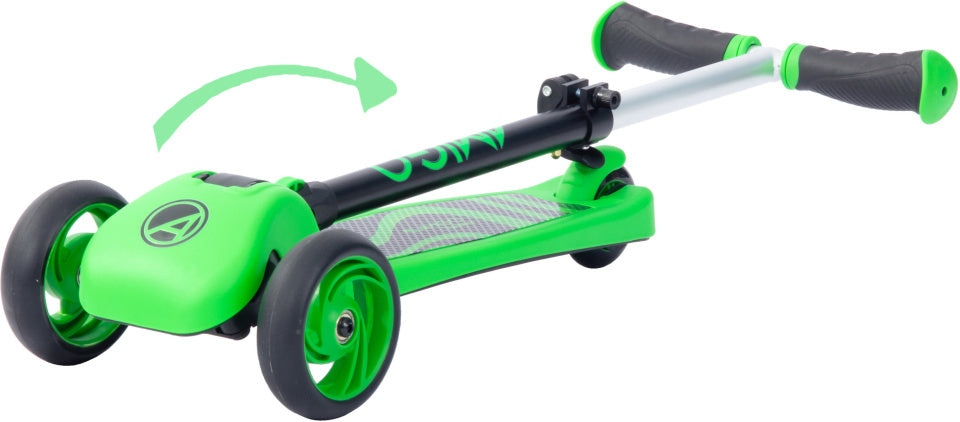 Amigo Twister opvouwbare 3-wiel kinderstep met voetrem groen/zwart