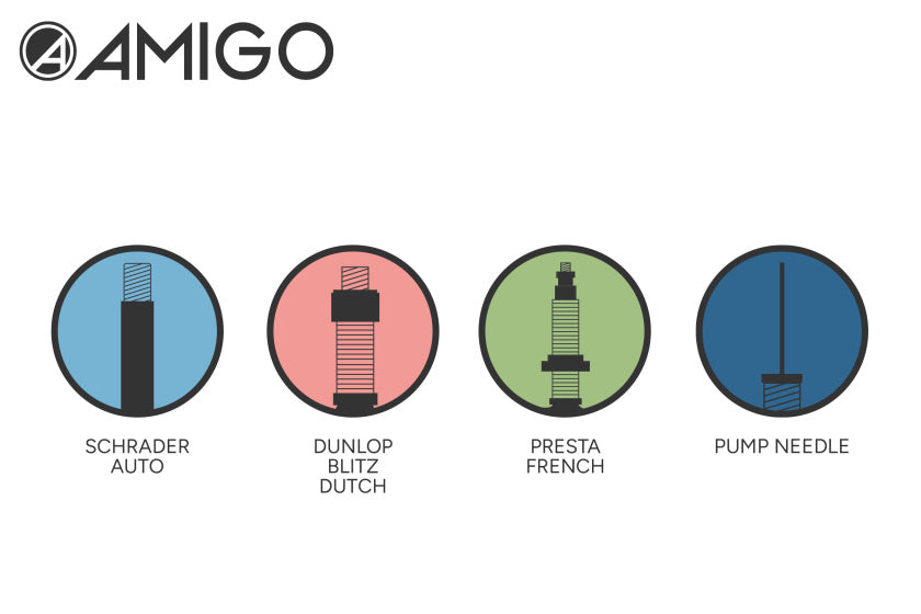 Amigo Fietspomp met drukmeter 11 Bar 61 cm zwart