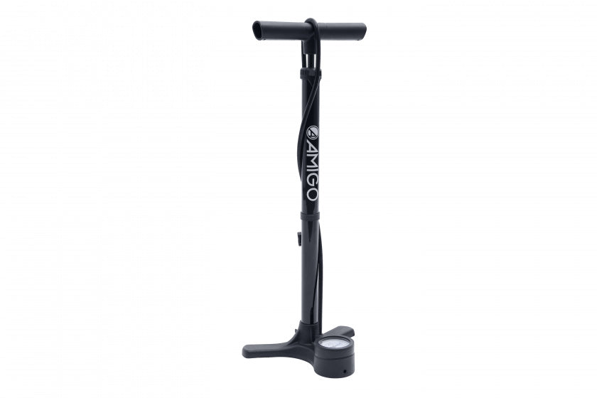 fietspomp M3 met drukmeter 64 cm staal 11 Bar zwart