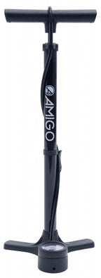 fietspomp M3 met drukmeter 64 cm staal 11 Bar zwart