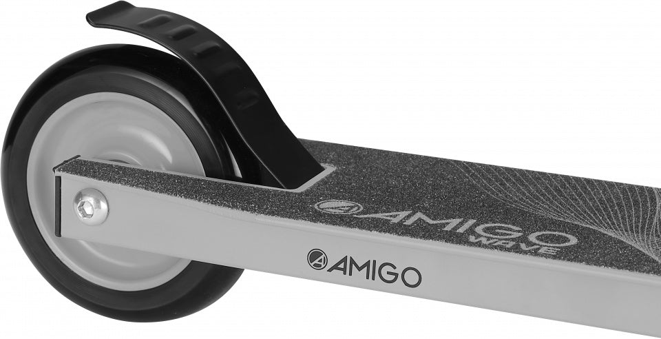 Amigo Wave Stuntstep Junior Voetrem Zilver/Zwart