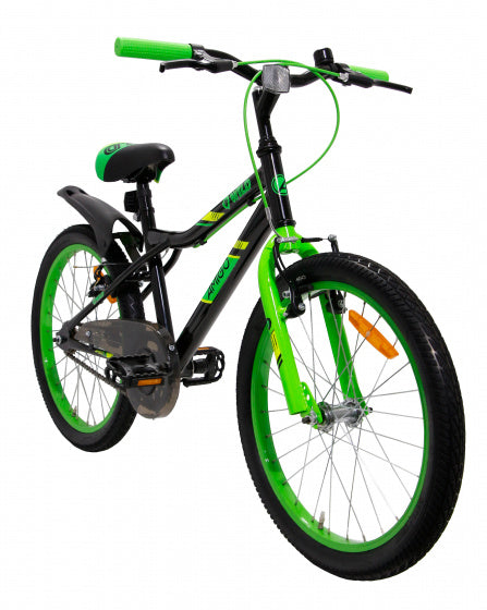 wild 20 inch 32 cm junior v-brakes zwart/groen