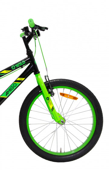 wild 20 inch 32 cm junior v-brakes zwart/groen