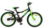 wild 20 inch 32 cm junior v-brakes zwart/groen