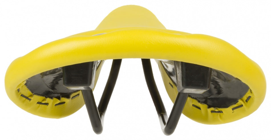 Rivet race zadel unisex imitatie leer geel