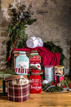 kruik Merry Christmas 30 x 20 cm acryl/rubber rood