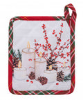 pannenlap Kerstversiering 20 x 20 cm katoen wit