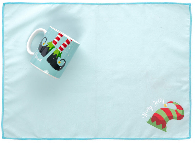 placemat en mok junior 33 x 45 cm polyester blauw
