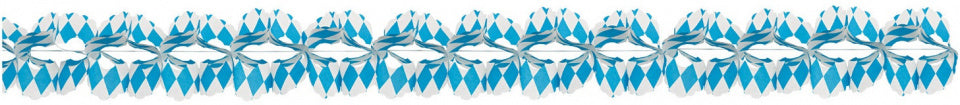 slingers Bavaria 16 cm x 400 cm blauw/wit