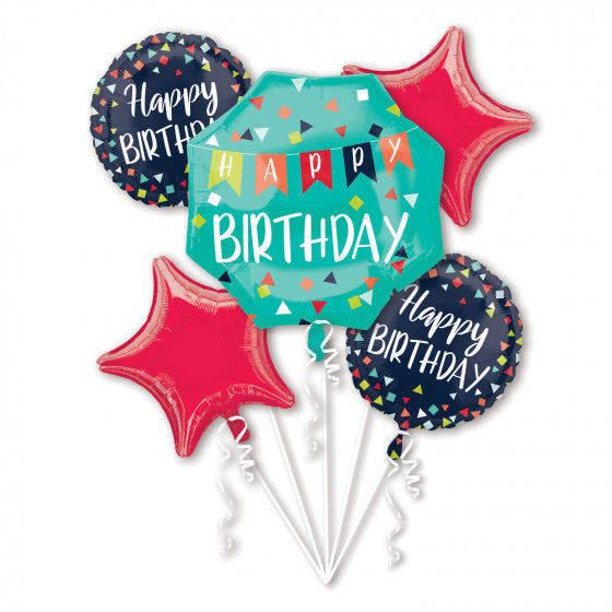 ballonnen bouquet Reason to Celebrate folie blauw