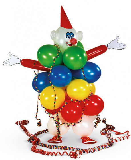 decoratieset clown met ballonnen latex/papier