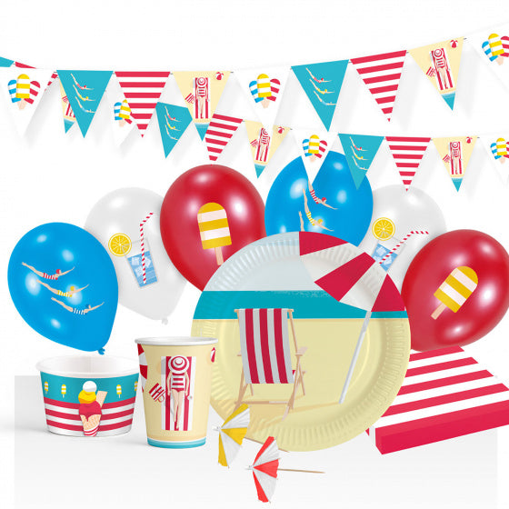 feestset zomer papier 68-delig