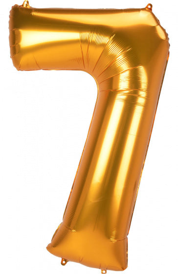 folieballon 7 junior 83 x 134 cm goud