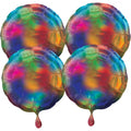 folieballonnen Rainbow Rond 41 cm 4 stuks
