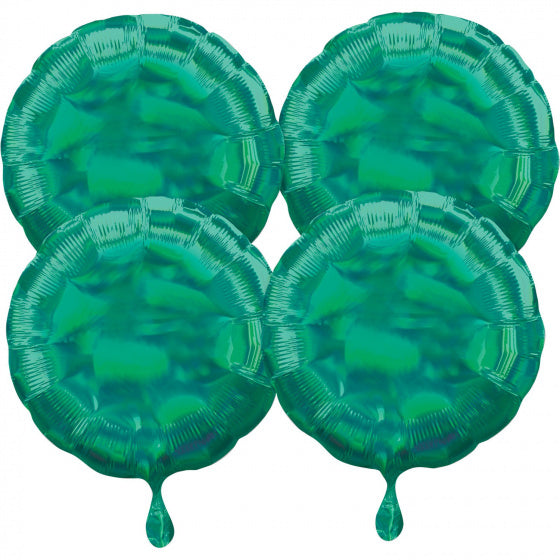 folieballonnen Rond 41 cm groen 4 stuks