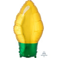 Amscan folie ballon kerstlamp goudkleurig 55 cm | 25 stuks