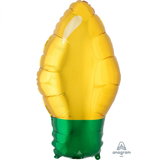 Amscan folie ballon kerstlamp goudkleurig 55 cm | 25 stuks
