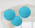 lampionnen 24 cm 3 stuks lichtblauw