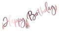 letter banner Birthday 274 cm papier rosègoud