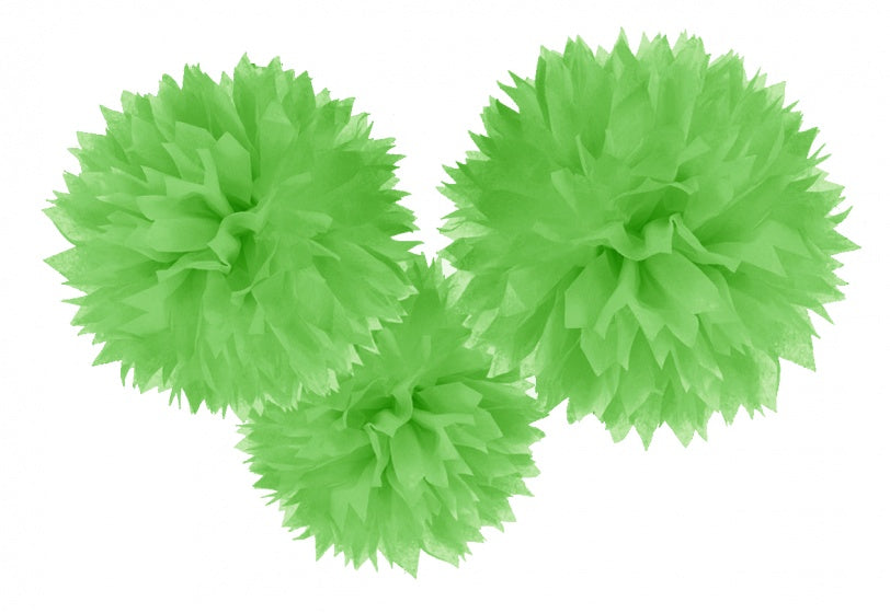 pompoms feestdecoratie 40,6 cm 3 stuks groen