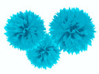 pompoms feestdecoratie 40,6 cm 3 stuks lichtblauw