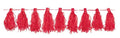 slinger met kwastjes Garland 3 meter rood