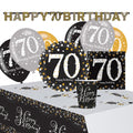 feestpakket Sparkling 70 jaar zwart/goud 41-delig