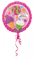 ballon Snoep 43 x 43 cm folie roze