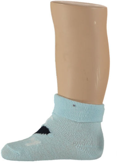 babysokken Computer junior katoen blauw/grijs mt 74/86