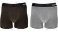 boxershorts Basic heren viscose grijs/bruin 2 stuks maat XL