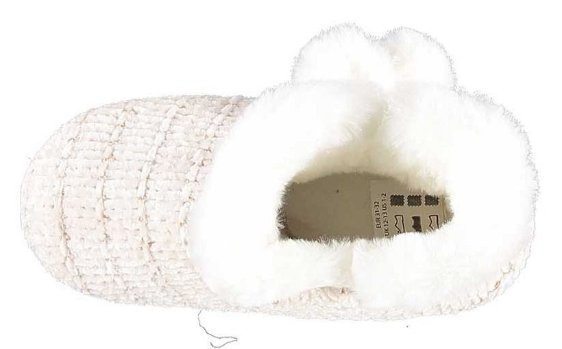 sloffen gebreid meisjes textiel/elastomeer beige mt 33-34